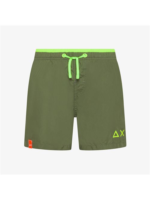 Shorts mare in nylon verde militare SUN 68 | H36306//19